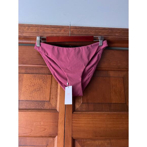 NWT Andie Women's The Symi Cheeky Bikini Swim Bottom Mulberry Pink Size S - Picture 3 of 11